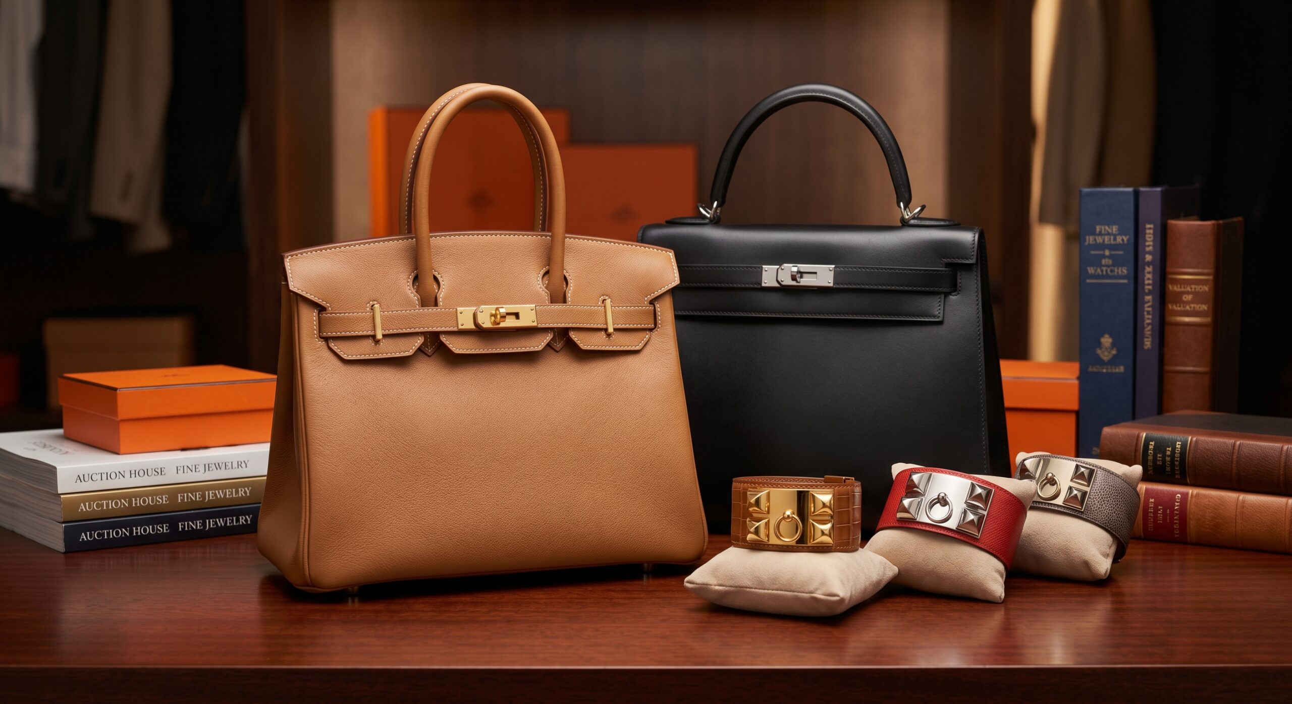 Hermès Collier de Chien bracelet showing secondary market resale position below retail compared to quota bag above-retail performance