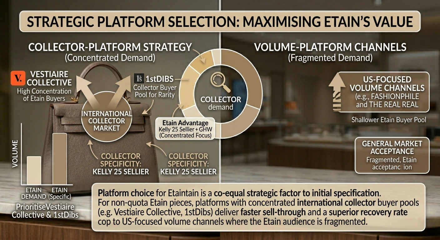 Hermès Noir and Etain neutral colour comparison showing platform selection strategy and acquisition preference hierarchy