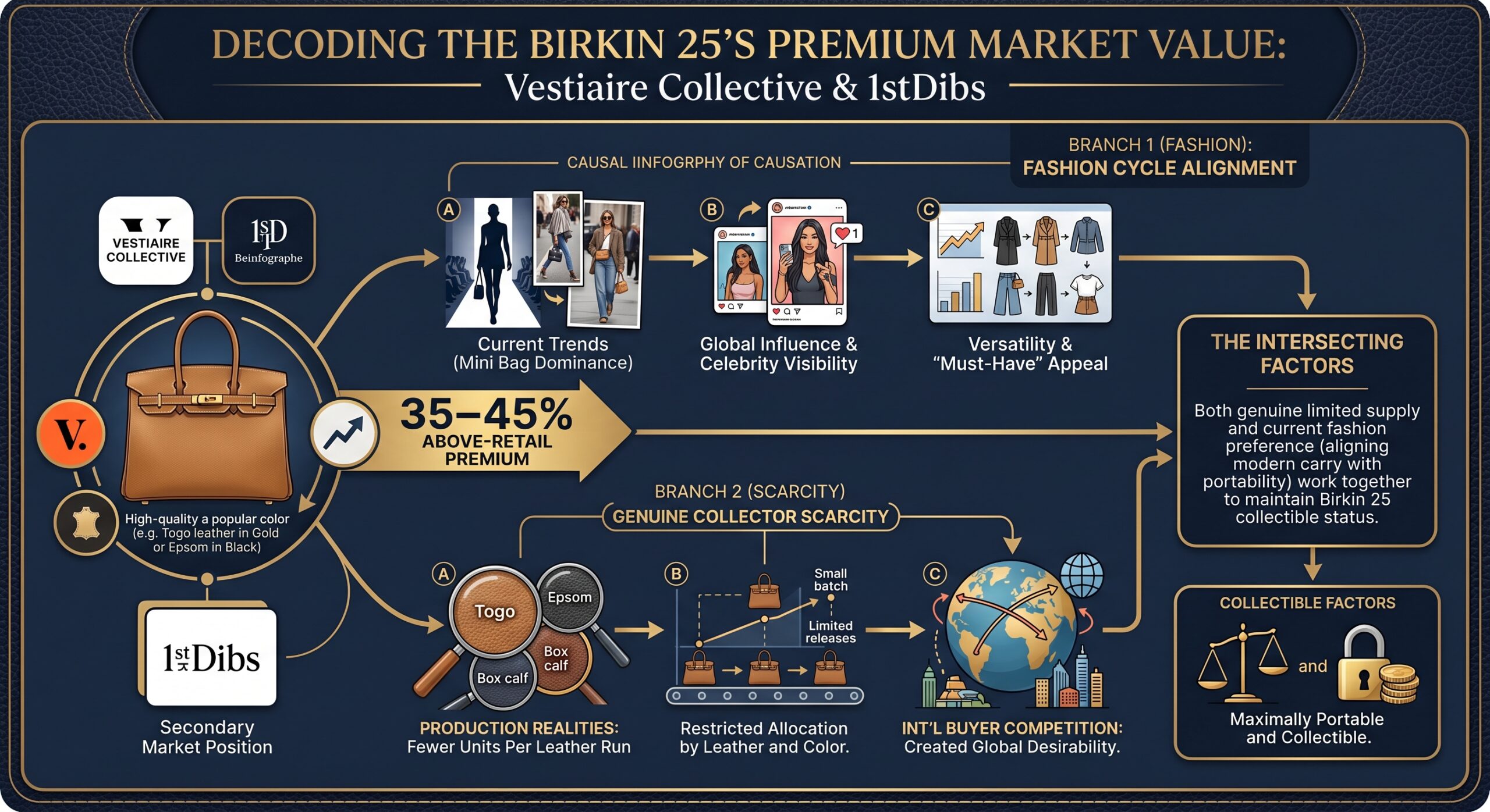 Hermès Birkin 25 showing collector-tier resale premium and platform demand advantage over larger Birkin sizes in 2026