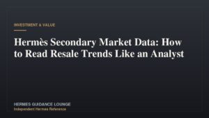Hermès Secondary Market Data: How to Read Resale Trends Like an Analyst