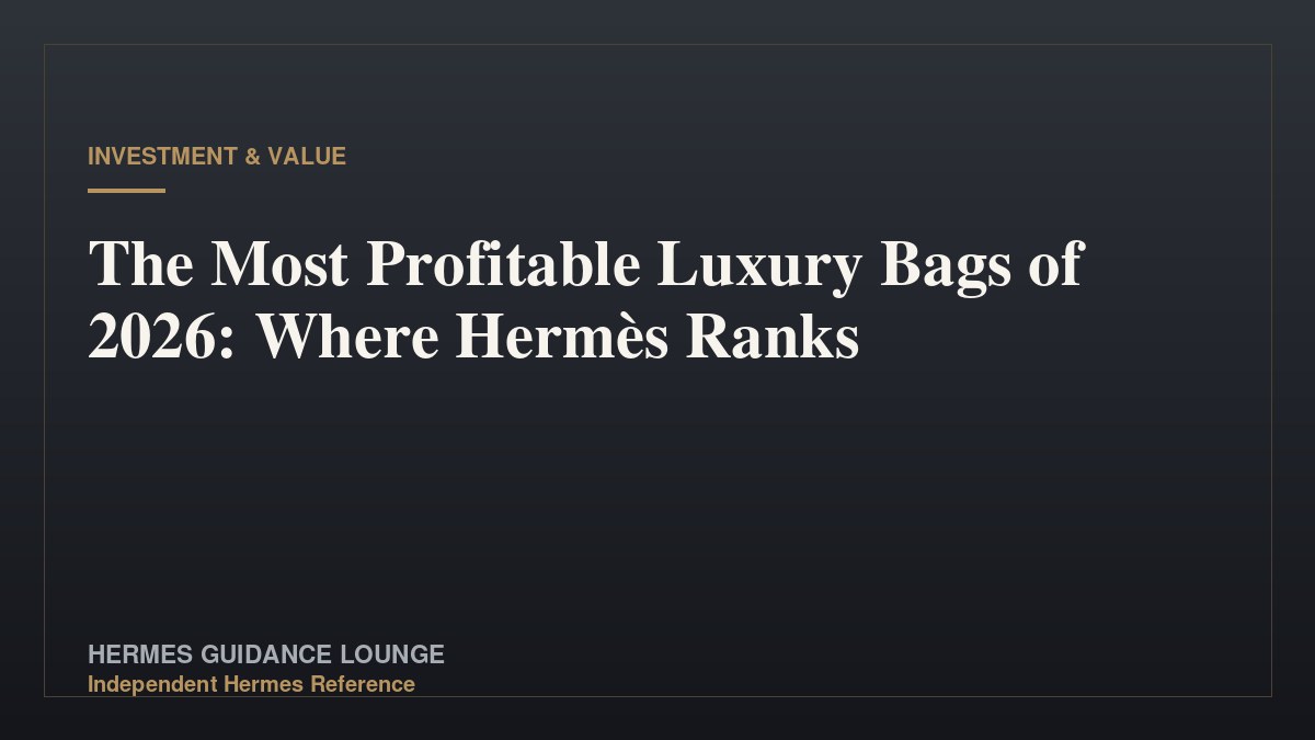 The Most Profitable Luxury Bags of 2026: Where Hermès Ranks