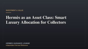 Hermès as an Asset Class: Smart Luxury Allocation for Collectors