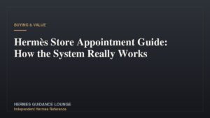 Hermès Store Appointment Guide: How the System Really Works