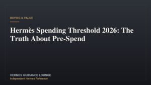 Hermès Spending Threshold 2026: The Truth About Pre-Spend