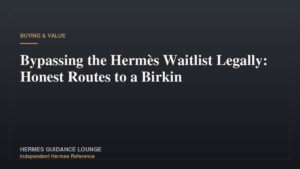 Bypassing the Hermès Waitlist Legally: Honest Routes to a Birkin