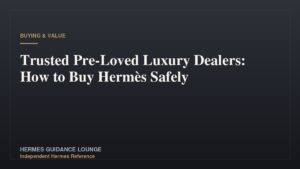Trusted Pre-Loved Luxury Dealers: How to Buy Hermès Safely