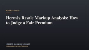 Hermès Resale Markup Analysis: How to Judge a Fair Premium