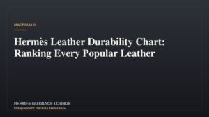 Hermès Leather Durability Chart: Ranking Every Popular Leather