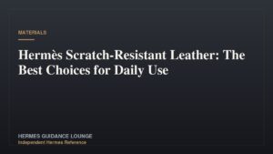 Hermès Scratch-Resistant Leather: The Best Choices for Daily Use