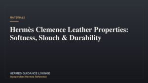 Hermès Clemence Leather Properties: Softness, Slouch & Durability