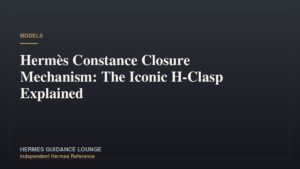 Hermès Constance Closure Mechanism: The Iconic H-Clasp Explained