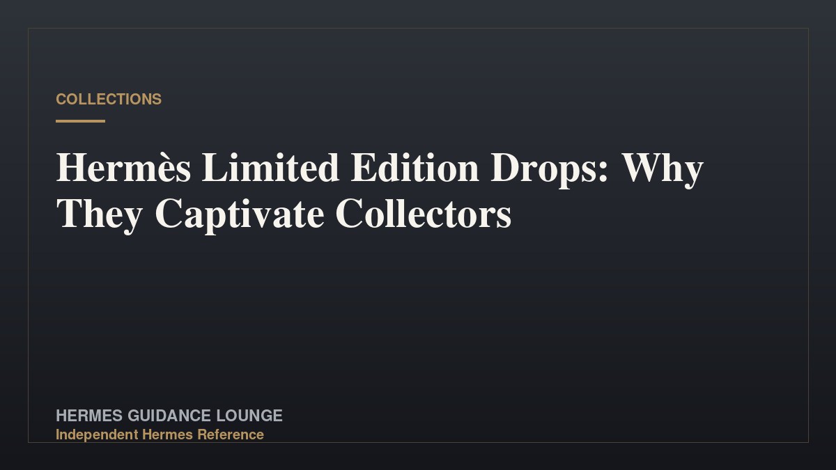 Hermès Limited Edition Drops: Why They Captivate Collectors