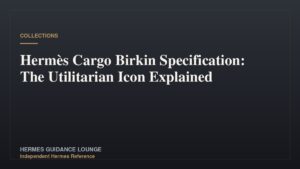 Hermès Cargo Birkin Specification: The Utilitarian Icon Explained