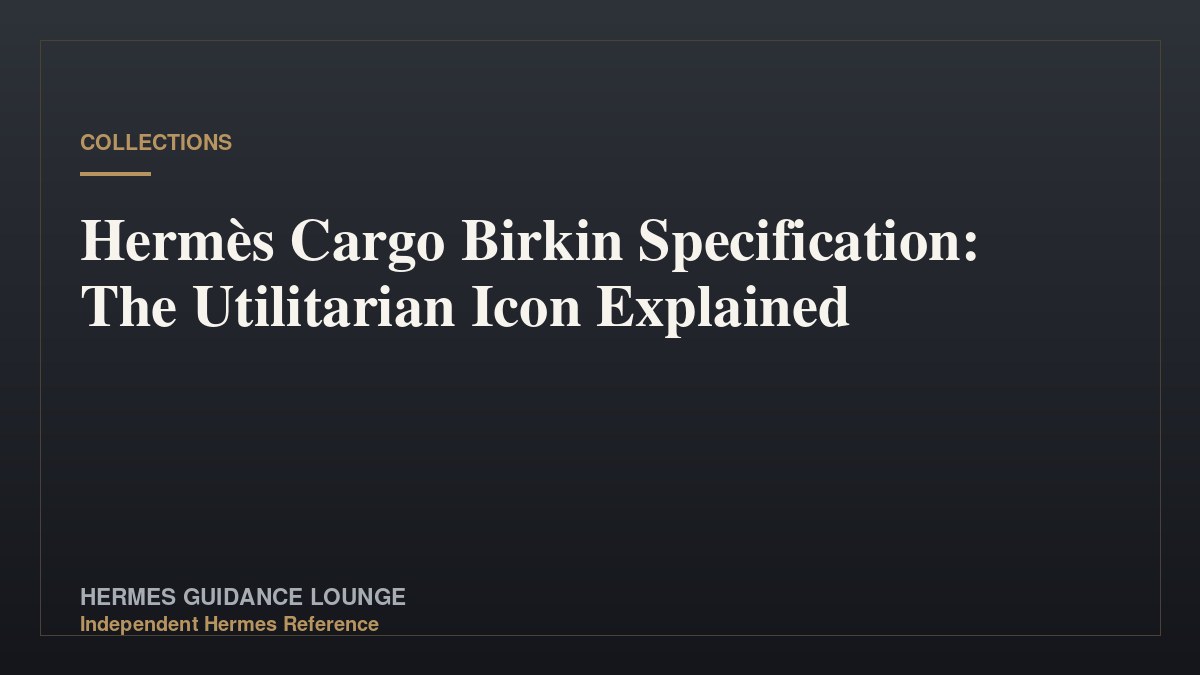Hermès Cargo Birkin Specification: The Utilitarian Icon Explained