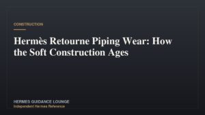 Hermès Retourne Piping Wear: How the Soft Construction Ages