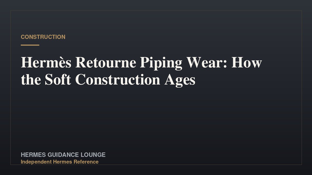 Hermès Retourne Piping Wear: How the Soft Construction Ages