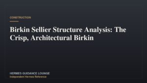 Birkin Sellier Structure Analysis: The Crisp, Architectural Birkin