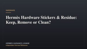 Hermès Hardware Stickers & Residue: Keep, Remove or Clean?
