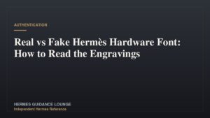 Real vs Fake Hermès Hardware Font: How to Read the Engravings