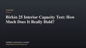 Birkin 25 Interior Capacity Test: How Much Does It Really Hold?