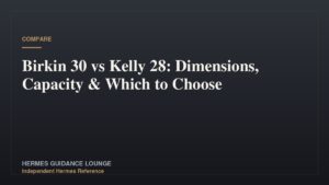 Birkin 30 vs Kelly 28: Dimensions, Capacity & Which to Choose