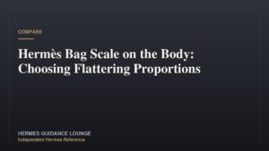 Hermès Bag Scale on the Body: Choosing Flattering Proportions