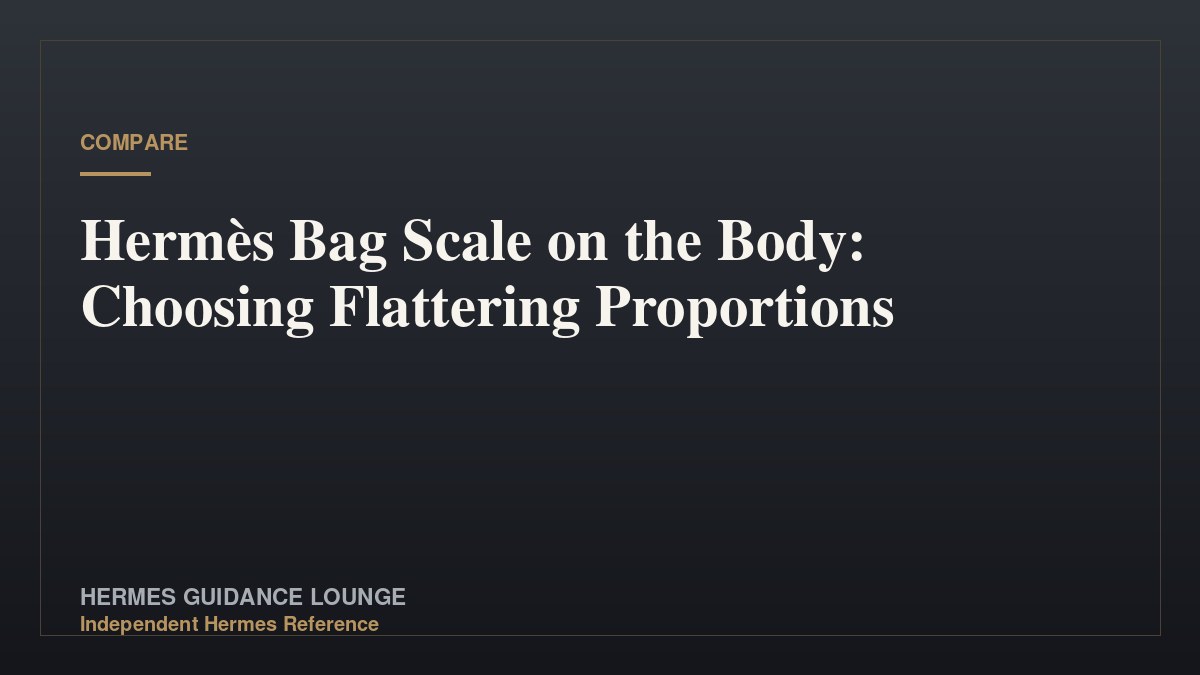 Hermès Bag Scale on the Body: Choosing Flattering Proportions