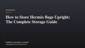 How to Store Hermès Bags Upright: The Complete Storage Guide