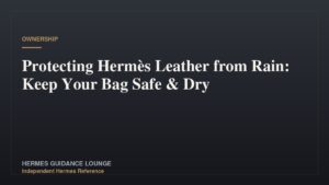 Protecting Hermès Leather from Rain: Keep Your Bag Safe & Dry