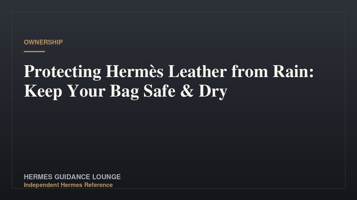 Protecting Hermès Leather from Rain: Keep Your Bag Safe & Dry