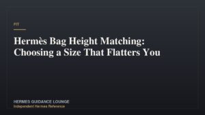 Hermès Bag Height Matching: Choosing a Size That Flatters You