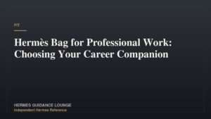 Hermès Bag for Professional Work: Choosing Your Career Companion