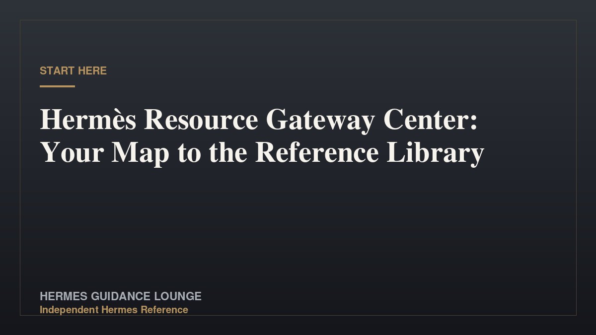 Hermès Resource Gateway Center: Your Map to the Reference Library