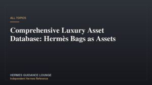 Comprehensive Luxury Asset Database: Hermès Bags as Assets